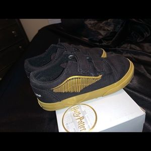 Size 10C Black and Gold Harry Potter Vans